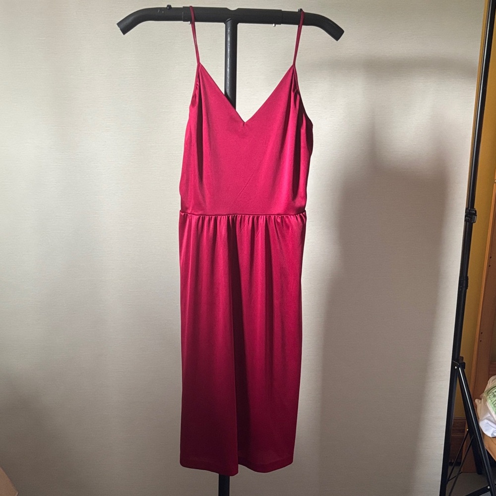 JCPenney Pink Spaghetti Strap Midi Dress for Cocktail